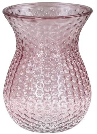 levandeo Vase Retro Rosa Glas Blumenvase Dekovase Glasvase Blumendeko Frühling Tischdeko