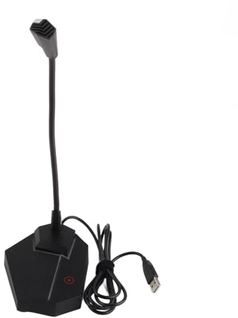 Beufee USB-Mikrofon, Schwanenhals-Kondensatormikrofon, Computermikrofon, Tischmikrofon Mit Cooler RGB-Beleuchtung, 360-Grad-Tonaufnahme