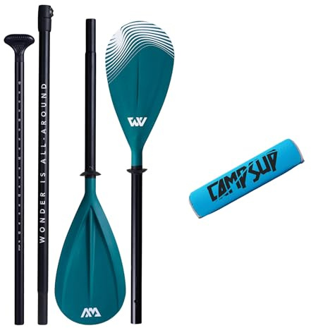 CampSup Aqua Marina Set 2-in-1 Paddel iSUP & Kajak Dual-Tech Aluminium + Floater Paddle für Sup-Boards