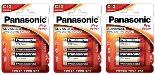 PANASONIC Lot de 3 Blisters de 2 Piles Pro Power Gold LR14/C - 1,5V