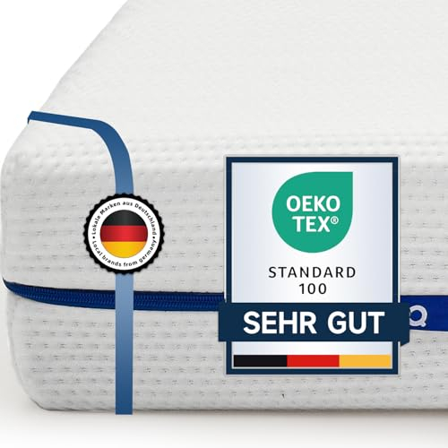 Matratze 90x200 cm, Ortho Kaltschaummatratze Höhe 18 cm, Orthopädische 7-Zonen Schaumstoffmatratze, Härtegrad H4 & H5 ,2in1 Härtegrade Mittelfest & Fester, Öko-Tex Zertifiziert (18cm, 90 x 200 cm)