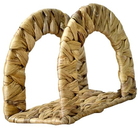 UTHCLO Serviettenhalter Aus Goldfarben Für Badezimmer Und Abendessen Aus Robustem Eisen Und Hyazinthenmaterial Langlebig Und Dekorativ