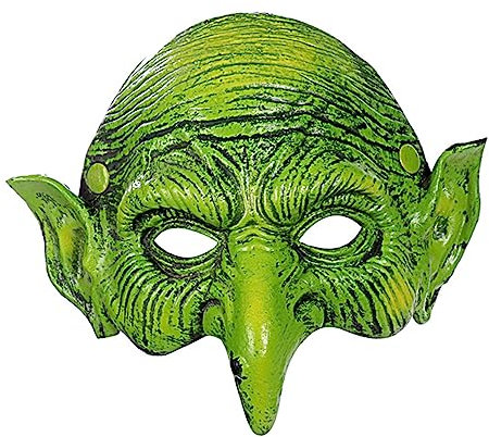 Alasum Halloween Hexenmaske Für Grüne Halbe Gesichtsmaske Für Partys Kostüme Und Geburtstagsfeiern Lifelike Bequem Für Gruselige Halloween-atmosphäre Spaß Für Ganze Familie