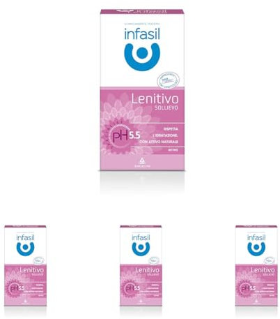 Infasil Detergente Intimo Lenitivo pH Specialist con Attivo Naturale, Deterge Delicatamente e Allevia il Fastidio da Secchezza Intima, 200 ml (Confezione da 4)