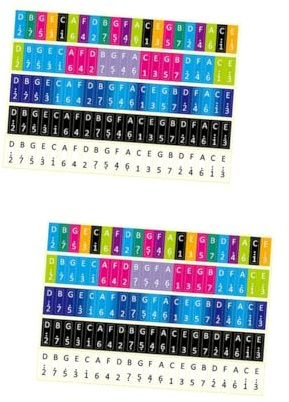 Vaguelly 10stücke Kalimba Aufkleber Farbige Daumenklavier Sticker Für Anfänger Einfache Notenhilfe Für Kalimba Lernen Praktische Hilfsmittel Zur Unterstützung Der Musiknoten Für
