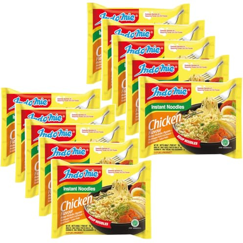 Indomie CHICKEN - Empaque 80gr x10 unidades - Sabor Oriental - Noodless de Pollo