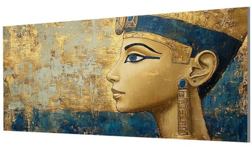 äGypten Malen Nach Zahlen Erwachsene Groß XXL 100x200cm, Malen Nach Zahlen Weiblich DIY Farbe Acrylfarbe ölgemälde Set mit Pinseln für Zimmer Deko Wand Aesthetic, Geschenke für Frauen, Model-0368