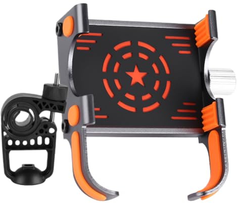 Generisch Soporte para teléfono móvil para moto, soporte para teléfono para bicicleta, soporte para teléfono móvil, cuna ajustable para smartphone con bloqueo de seguridad de alta velocidad, rotación