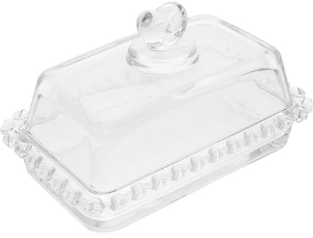 Gatuida Mantequera de Vidrio con Tapa Reutilizable, Porta Platos Elegante y Práctico para Cocina y Picnic, Diseño Versátil y Fácil de Transportar