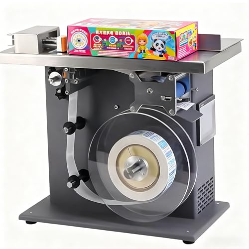SIEEOUR Automatisk Etiketteringsmaskin, Semi-Automatisk Rät Vinkel Etiketteringsmaskin Med Box Etikettapplicator, PLC System, ±0.5mm Precision, 15-30 Stycken per Minut, För Elektronisk