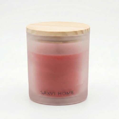 Vela Aromática Artesanal de Cera de Abeja SAXVI HOME - 35 h (Ylang Ylang) | Aceite esencial ecológico, vaso de cristal, combustión limpia, aroma floral y exótico, regalo original; hasta 35 h según uso