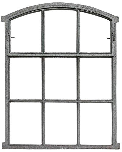 Fenster zum Öffnen grau Stallfenster Eisenfenster Eisen 71cm Antik-Stil (b2)
