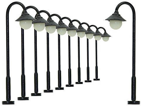 Evemodel LYM25 10 STK. Modell LED Lampen 35mm Spur N 1:160 Leuchte Straßenlampen 3V Bonsai Dekoration