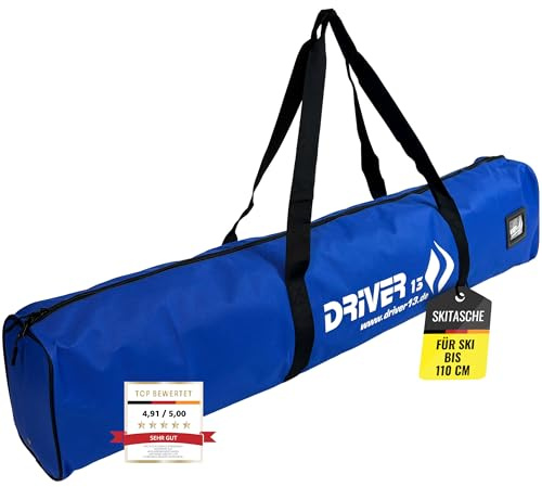 Driver13 Borse da sci per bambini Borse da sci per bambini 120 cm progettate in Germania (blu)