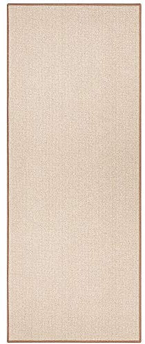 Hanse Home BT Carpet Bouclé Läufer – Küchenläufer rutschfest Teppichläufer Flachgewebe Kurzflor Teppich Küchenteppich für Flur, Küche, Wohnzimmer, Badezimmer, Bad – Beige, 80x200cm