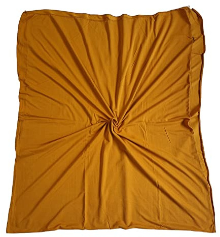 Kiran mode premium super stretch tjock jersey lycra-halsduk hijab wrap, Senap, en storlek