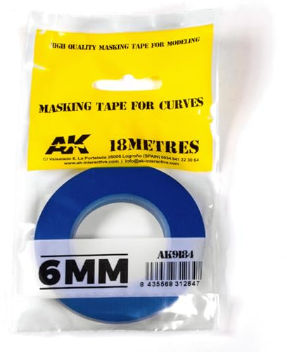 AK Interactive - Masking Tape for Curves 6mm Wide - 18 Metres Length - AK9184