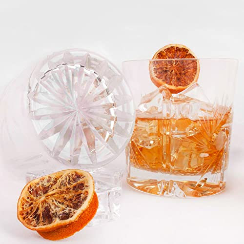 FranquiHOgar Juego de 2 Vasos de Whisky en Cristal Tallado a Mano – Diseño Escocés Vintage de 250 ml, Apto Lavavajillas