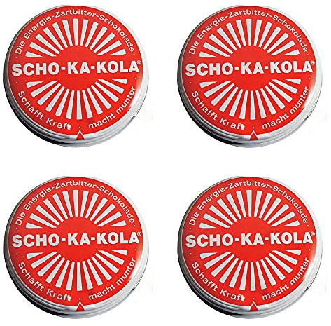 Zartbitterschokolade Scho-Ka-Kola, im 4er-Set (4 Dosen à 100g)