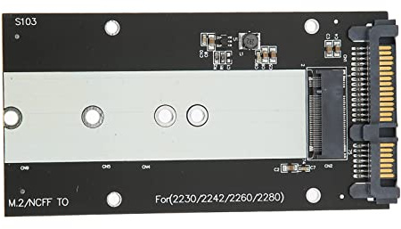 Annadue M.2 NGFF auf SATA III SSD Konverter Adapter, NGFF M.2 Key B SATA SSD Solid State Drive Adapterkarte, Unterstützt 2230/2242/2260/2280 M.2 SSD