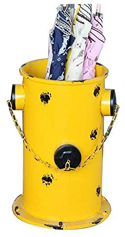 MIDUNU Regenschirmständer, für den Außenbereich, Garten, Eisen, Hydranten, Regenschirmfass, Retro-Nostalgie, Haushalt, Bar, Café, Langer/kurzer Griff, Regenschirm-Lagerregal, Halter/Gelb