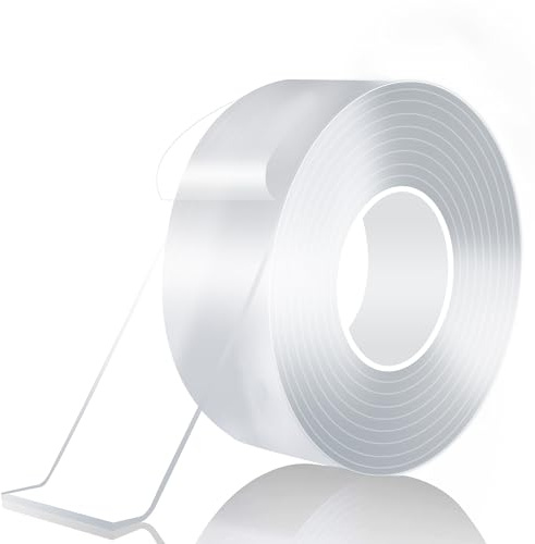 Taiyeestar Ruban Adhésif Double Face Robuste Extra Fort 5M, Amovible et Transparent, Nano Tape Pour Tapis et Voitures, Largeur 30mm, Épaisseur 2mm