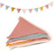 cobee Guirnalda de banderines para habitación infantil, 286 cm de largo, decoración para habitación de bebé, tela de muselina, algodón, banderines, guirnalda de banderines, guirnalda de cumpleaños,