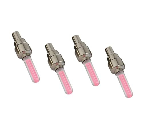 GSCLZ BMX ZubehöR 2 STÜCKE Fahrrad Lichter Reifen Ventilkappe Taschenlampe Auto Auto Motorrad Reifen Luftventil Radspeichen Licht Fahrrad Zubehör Fahrrad ZubehöR(4PCS Red)