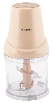 Tognana Iridea, Tritatutto Elettrico 0,5 L smontabile con 4 lame e 1 velocità, Plastica-Acciaio Inox, Champagne