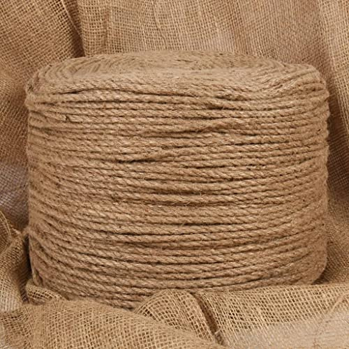 Brokky Corda in Juta Lunga 250 m Spessa 4 mm|Corda Juta Naturale,Spago per Giardinaggio,Artigianato,Fai da Te,Decorazione e Legature Confezioni Regalo