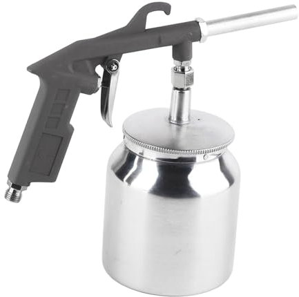 Sandstrahlpistole, Tragbarer Hand-Sandstrahler, Luft-Sandstrahlpistolen-Set aus Aluminiumlegierung, Spritzpistolen-Strahlmaschine mit 750-CC-Topf Zum Entfernen von Rost,