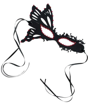 WESIEVYA Halloween Schmetterling Halbmaske Balacalve Karnevalsmaske Strass Für Erwachsene