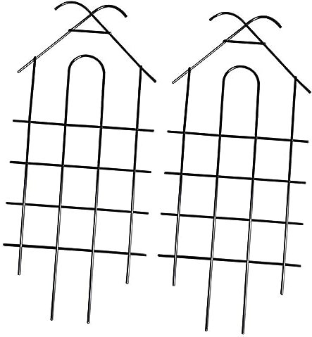 ifundom 2stücke Pflanzenspaliere Schwarz Stabile Kletterhilfe Für Topfpflanzen Glatte Oberfläche Bruchfest Einfache Rankhilfe Für Garten Und Balkon Sicheres Material Handfreundlich