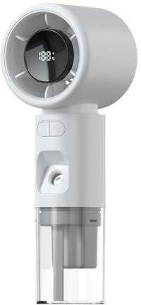 Genérico Ventilador con Nebulizador - Ventilador con Pulverizador de Agua y de Nebulización | Mini Pantalla Digital Para Viajes, Camping Y Maquillaje Unisex