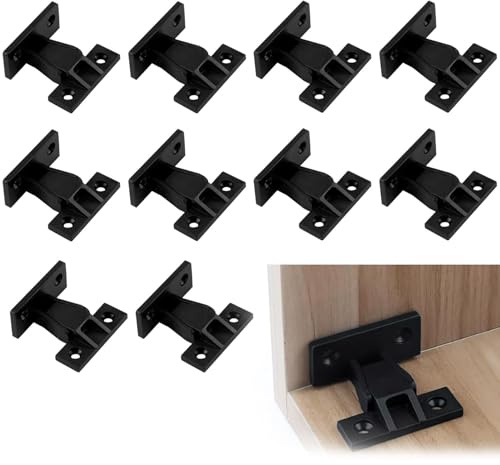10 Pieces Push in Plinth Fasteners Fittings,Kitchen Press Fit Plinths Fasteners,ABS Quick Push Fittings,Plinth Clip,Kickboard Clip,Kitchens Kickboard Clips,for Kitchen Cabinets Wardrobe Bed Table