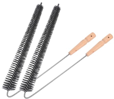 DECORNIJIA 2 pezzi Spazzola Flessibile per Pulizia Asciugatrice Spazzole in Nylon Morbido per Filtro e Condotto Manico Ergonomico per Rimozione Lanugine in Lavanderia e Bagno
