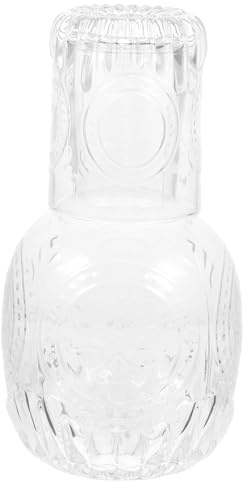 VICASKY Brocca in Vetro Multifunzione 880ml Con Tazza 265ml, Bottiglia D'acqua Di Vetro Resistente a Caldo e Freddo, Accessorio Per La Casa Per Succhi, Tè e Bevande Estive