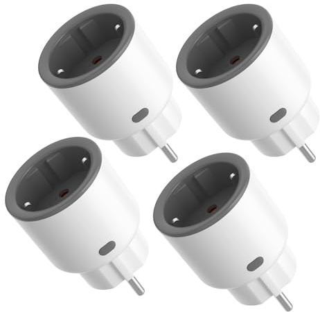 SONOFF S60ZBTPF Enchufe Inteligente Zigbee - Control Remoto, Monitor. Energía, Timer, Protec. Sobrecarga, Repetidor Zigbee, eWeLink-4 Pack