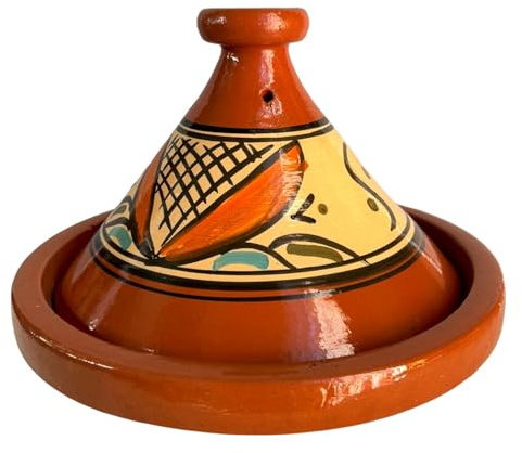 Tajine XL 35 cm in Terracotta Dipinta a Mano – Pentola Tradizionale Marocchina/Tunisina + Ebook Gratuito 2611251342