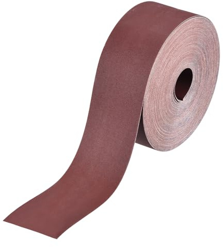 Rebower 600 Grit Sandpaper Roll 2 Inch 78.7 Feet Alumina Sand Paper Red | Emery Cloth Roll for Metal Wood Craft Furniture Automotive Polishing Repair DIY Projects