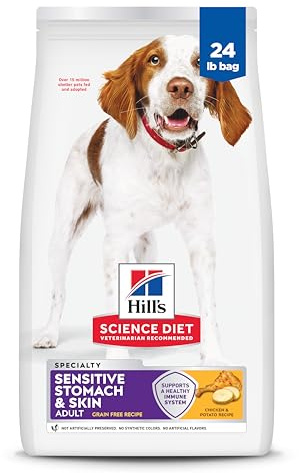 Hill's Science Diet Adult Sensitive Stomach & Skin Grain Free Dry Dog Food, Chicken & Potato, 24 lb. Bag (Updated Formula)