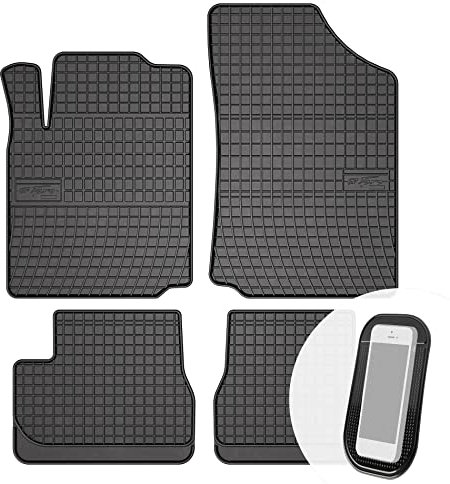moto-MOLTICO Gummimatten Auto, 4-teiliges Set, Allwetter Gummi Fußmatten, Antirutsch & Wasserfest Autoteppiche - passend für Citroen C2 C3 I 2002-2009