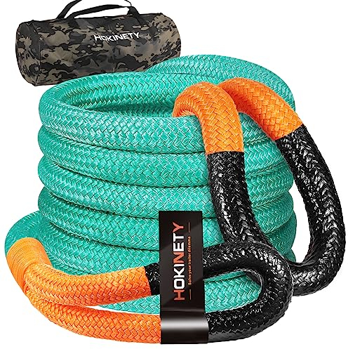Kinetic Recovery Abschleppseil, 3,8 cm x 7,8 m, Offroad-Schnurt, 16039 kg, robuste Abschleppgurte, Kit für LKW, SUV, UTV, ATV, Traktor, Auto, Jeep, Grün