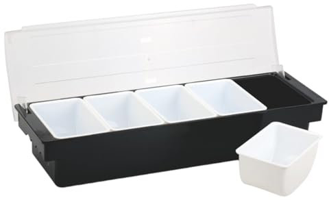Generic Multipurpose Bar Accessory Set- Tiered Fruit & Condiment Display Tray, Cocktail Garnish Organizer, Ice-Chilled Decorative Platter for Ice Cream Shops & Bars (3), 21144539-QKK-21144539UK