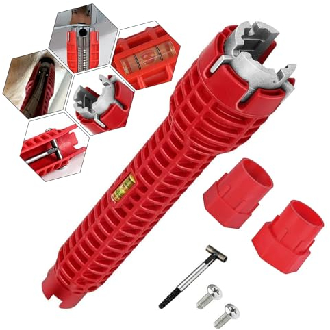 GUOYOU Waschbecken Installer Werkzeug, 8 In 1 Spülenschlüssel, Multifunktion Wasserhahn Schlüssel, Wasserhahnschlüssel, Rohrschlüssel, Armaturenschlüssel, für Toilette Bad Küche Sanitär