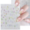 JMEOWIO 3D Embossed Flower Spring Summer Floral Nail Art Stickers Decals Self-Adhesive 5D Nail Supplies Nail Art Design Decoration Accessories 1 Sheets