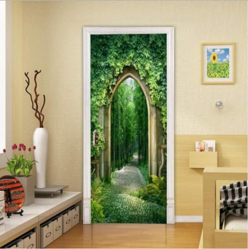 3D Türtapete Selbstklebend 90 X 200 Cm Diy Wandbild Pvc Wasserdicht Pvc Türtattoos Türposter Türaufkleber Fototapete Türfolie Für Tür,Wohnzimmer,Schlafzimmer - Türkunst -217014-49813