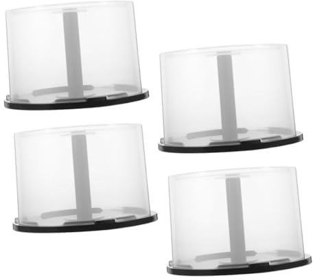 Amosfun 4stücke Cd-aufbewahrungsbehälter Leere DVD-hüllenhalter-Organizer Durchsichtige Cd-Trommel Boxen Platzsparender Eimer Für Sammlungen