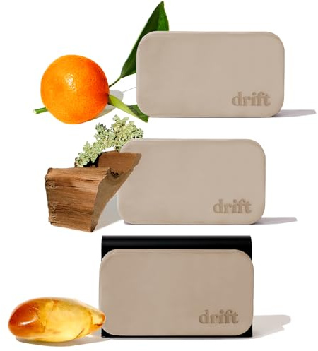 Drift Car Air Freshener - Stone Air Freshener - Car Odor Eliminator - Long Lasting Scent - Auto Accessories - Metal Clip - Clean Ingredients- Variety 3 Pack Starter Kit - CLIP INCLUDED