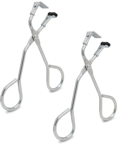 Dreamil Partielle Wimpernzange 2 StückProfessional Makeup Wimpernzange Wimpernlifter Präzisions Tragbare Wimpernzange für alle Wimpernformen(Silber)
